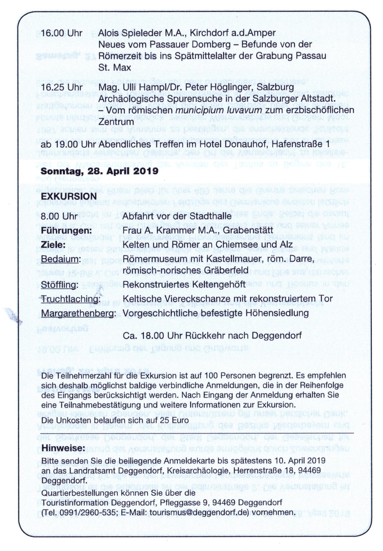 38. Niederbayerischer Arch&auml;ologentag