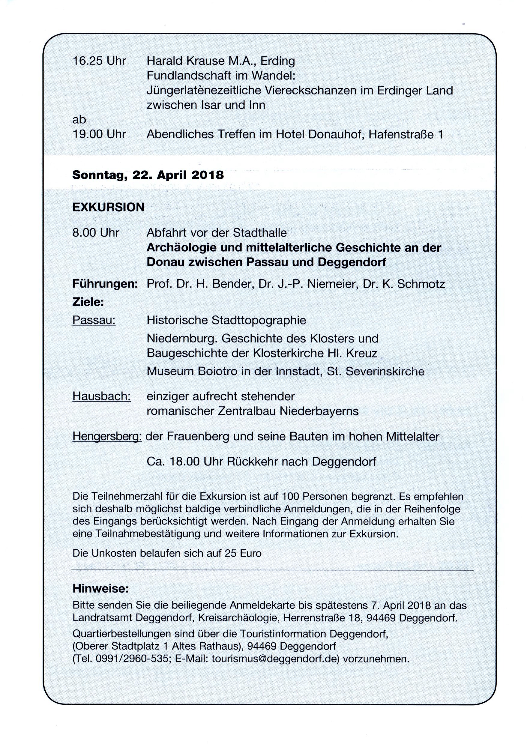 37. Niederbayerischer Archäologentag