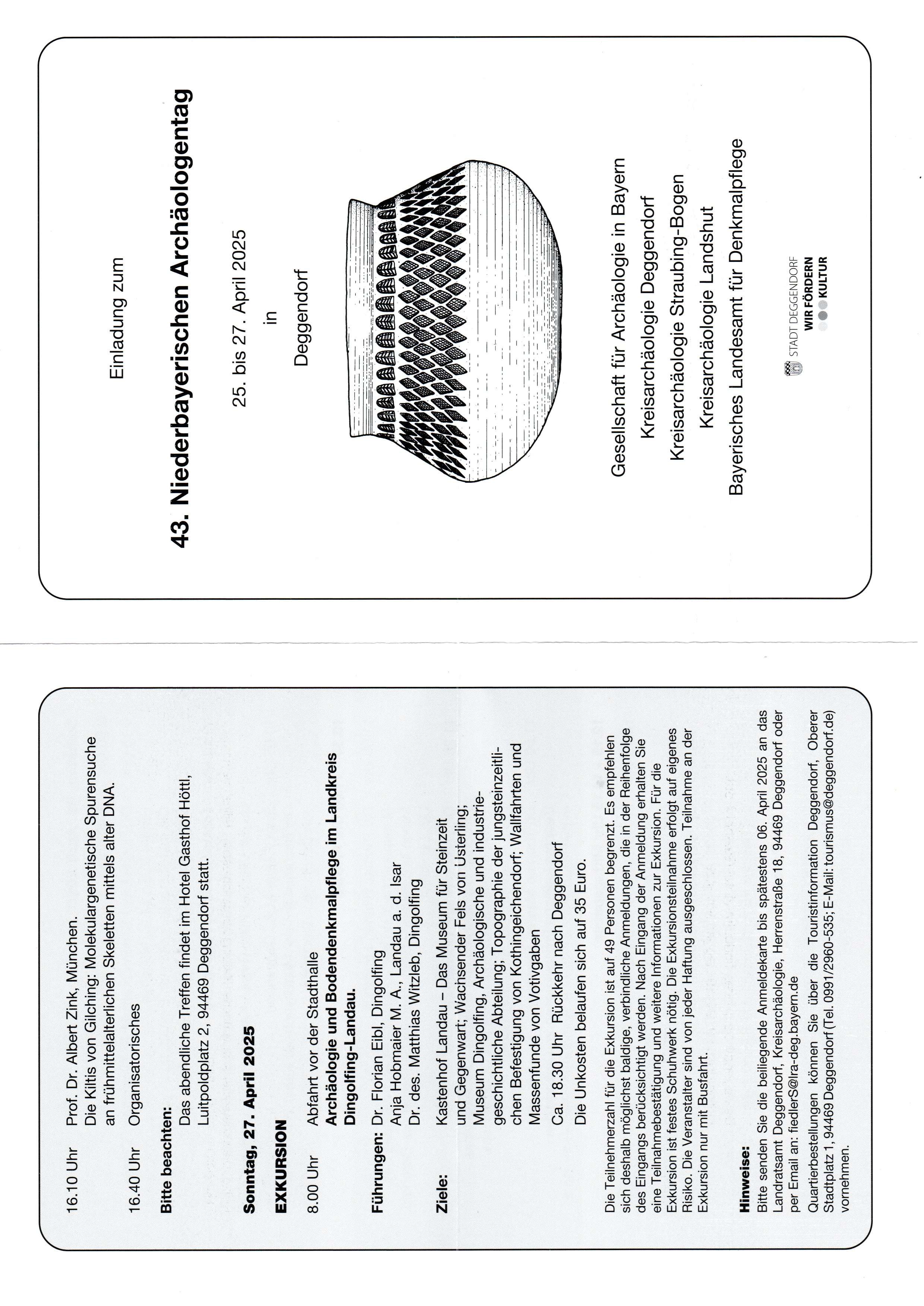 Niederbayerischer Arch&auml;ologentag 2025
