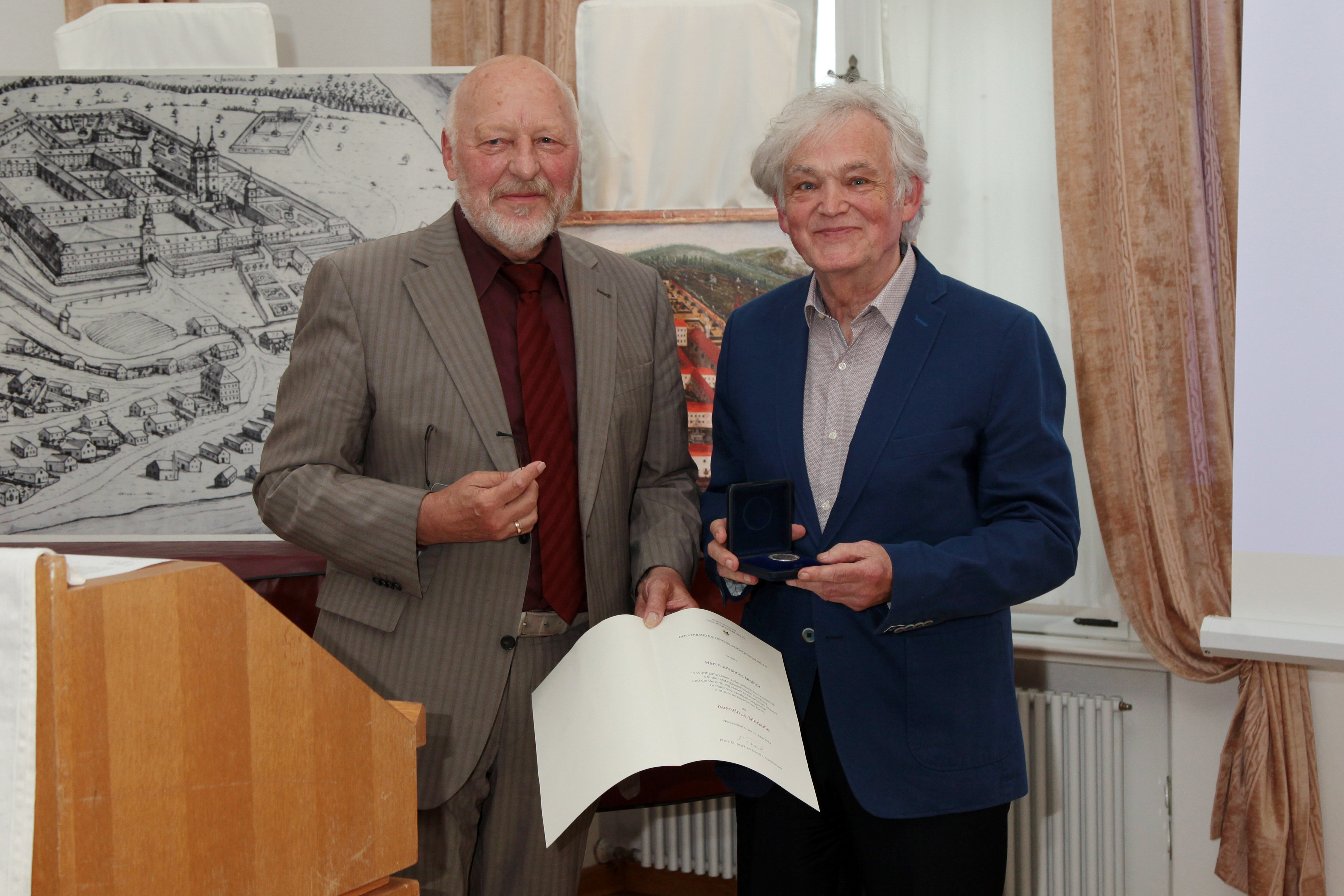 Aventinus-Medaille f&uuml;r Johannes Molitor auf der JHV 2018